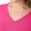 image:imageHanes Womens Long Sleeve Cotton TShirt Lightweight Crewneck and VNeck Tee for Women Modern FitAmaranth