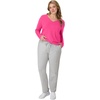 image:imageHanes Womens Long Sleeve Cotton TShirt Lightweight Crewneck and VNeck Tee for Women Modern FitAmaranth