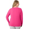 image:imageHanes Womens Long Sleeve Cotton TShirt Lightweight Crewneck and VNeck Tee for Women Modern FitAmaranth