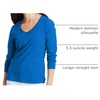 image:imageHanes Womens Long Sleeve Cotton TShirt Lightweight Crewneck and VNeck Tee for Women Modern FitDeep Dive