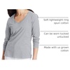 image:imageHanes Womens Long Sleeve Cotton TShirt Lightweight Crewneck and VNeck Tee for Women Modern FitLight Steel
