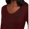 image:imageHanes Womens Long Sleeve Cotton TShirt Lightweight Crewneck and VNeck Tee for Women Modern FitMulled Berry
