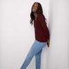 image:imageHanes Womens Long Sleeve Cotton TShirt Lightweight Crewneck and VNeck Tee for Women Modern FitMulled Berry