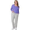 image:imageHanes Womens Long Sleeve Cotton TShirt Lightweight Crewneck and VNeck Tee for Women Modern FitPetal Purple