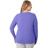 image:imageHanes Womens Long Sleeve Cotton TShirt Lightweight Crewneck and VNeck Tee for Women Modern FitPetal Purple