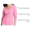 image:imageHanes Womens Long Sleeve Cotton TShirt Lightweight Crewneck and VNeck Tee for Women Modern FitPink Swish