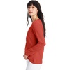 image:imageHanes Womens Long Sleeve Cotton TShirt Lightweight Crewneck and VNeck Tee for Women Modern FitRed River Clay