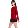 image:imageHanes Womens Originals Long Sleeve Cotton TShirt Lightweight Crewneck Tee Modern FitDeep Red