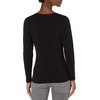 image:imageHanes Womens Originals Long Sleeve Cotton TShirt Lightweight Crewneck Tee Modern FitEbony