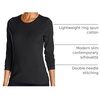 image:imageHanes Womens Originals Long Sleeve Cotton TShirt Lightweight Crewneck Tee Modern FitEbony