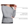 image:imageHanes Womens Originals Long Sleeve Cotton TShirt Lightweight Crewneck Tee Modern FitLight Steel