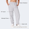 image:imageHanes Womens Originals Midweight Fleece Joggers Sweatpants with Pockets 30 PlusLight Steel