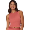 image:imageHanes Womens Originals Racerback Crop Tank 2Pack Comfywear Supersoft Rib Cropped Tank Top Loungewear PackBlackNatural Cedar