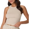 image:imageHanes Womens Originals Racerback Crop Tank 2Pack Comfywear Supersoft Rib Cropped Tank Top Loungewear PackCocoa ButterMauve Mood