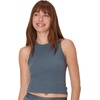image:imageHanes Womens Originals Racerback Crop Tank 2Pack Comfywear Supersoft Rib Cropped Tank Top Loungewear PackStargazer GreyFaded Sage Green