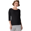 image:imageHanes Womens Raglan Sleeve Stretch Cotton Crewneck TeeBlack