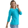 image:imageHanes Womens Raglan Sleeve Stretch Cotton Crewneck TeeFlying Turquoise