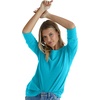 image:imageHanes Womens Raglan Sleeve Stretch Cotton Crewneck TeeFlying Turquoise