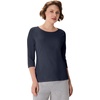 image:imageHanes Womens Raglan Sleeve Stretch Cotton Crewneck TeeNavy