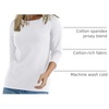image:imageHanes Womens Raglan Sleeve Stretch Cotton Crewneck TeeWhite