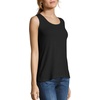 image:imageHanes Womens Shirts Womens MiniRibbed Cotton Tank Tops Womens Sleeveless TShirts Womens TanksBlack