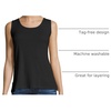 image:imageHanes Womens Shirts Womens MiniRibbed Cotton Tank Tops Womens Sleeveless TShirts Womens TanksBlack