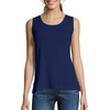 image:imageHanes Womens Shirts Womens MiniRibbed Cotton Tank Tops Womens Sleeveless TShirts Womens TanksNavy