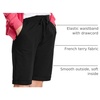 image:imageHanes Womens Shorts French Terry Bermuda Pocket Shorts Jersey Knit Fleece Shorts Womens Bermuda Shorts 11Black