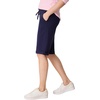 image:imageHanes Womens Shorts French Terry Bermuda Pocket Shorts Jersey Knit Fleece Shorts Womens Bermuda Shorts 11Navy