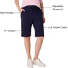 image:imageHanes Womens Shorts French Terry Bermuda Pocket Shorts Jersey Knit Fleece Shorts Womens Bermuda Shorts 11Navy