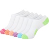 image:imageHanes Womens Socks Lightweight Breathable Socks No Show and Super No Show 6PackWhite With Color Pops