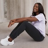 image:imageHanes Womens Sweatpants  EcoSmart Fleece Joggers  OpenBottom Pocketless PullOn Lounge Pants  Reg amp Petite SizesEbony