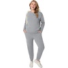 image:imageHanes Womens Sweatpants  EcoSmart Fleece Joggers  OpenBottom Pocketless PullOn Lounge Pants  Reg amp Petite SizesLight Steel