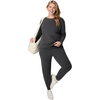 image:imageHanes Womens Sweatpants  EcoSmart Fleece Joggers  OpenBottom Pocketless PullOn Lounge Pants  Reg amp Petite SizesSlate Heather