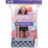 image:imageHanes Womens Underwear Pack 10Pack FullCoverage Cotton Blend Panties MoistureWicking Underwear for WomenAssorted SolidsPrintsHeathers Brief