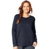 image:imageJUST MY SIZE Womens Plus Size Sweatshirt Ecosmart Fleece Pullover With VnotchNavy Heather