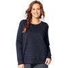 image:imageJUST MY SIZE Womens Plus Size Sweatshirt Ecosmart Fleece Pullover With VnotchNavy Heather