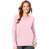 image:imageJUST MY SIZE Womens Plus Size Sweatshirt Ecosmart Fleece Pullover With VnotchPale Pink