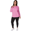 image:imageJUST MY SIZE Womens Plus Size Sweatshirt Ecosmart Fleece Pullover With VnotchSpirited Pink