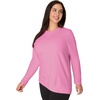 image:imageJUST MY SIZE Womens Plus Size Sweatshirt Ecosmart Fleece Pullover With VnotchSpirited Pink