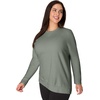 image:imageJUST MY SIZE Womens Plus Size Sweatshirt Ecosmart Fleece Pullover With VnotchStonewashed Green