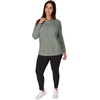 image:imageJUST MY SIZE Womens Plus Size Sweatshirt Ecosmart Fleece Pullover With VnotchStonewashed Green