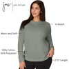 image:imageJUST MY SIZE Womens Plus Size Sweatshirt Ecosmart Fleece Pullover With VnotchStonewashed Green
