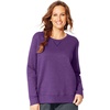 image:imageJUST MY SIZE Womens Plus Size Sweatshirt Ecosmart Fleece Pullover With VnotchViolet Splendor Heather