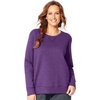 image:imageJUST MY SIZE Womens Plus Size Sweatshirt Ecosmart Fleece Pullover With VnotchViolet Splendor Heather