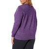 image:imageJUST MY SIZE Womens Plus Size Sweatshirt Ecosmart Fleece Pullover With VnotchViolet Splendor Heather