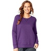 image:imageJUST MY SIZE Womens Plus Size Sweatshirt Ecosmart Fleece Pullover With VnotchViolet Splendor Heather
