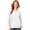 image:imageJUST MY SIZE Womens Plus Size Sweatshirt Ecosmart Fleece Pullover With VnotchWhite