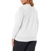 image:imageJUST MY SIZE Womens Plus Size Sweatshirt Ecosmart Fleece Pullover With VnotchWhite