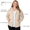 image:imageJUST MY SIZE womens Just My Size Zipup Fleece Womens Hoodie Ecosmart Hooded Sweatshirt Plus SizeChampagne Frost
